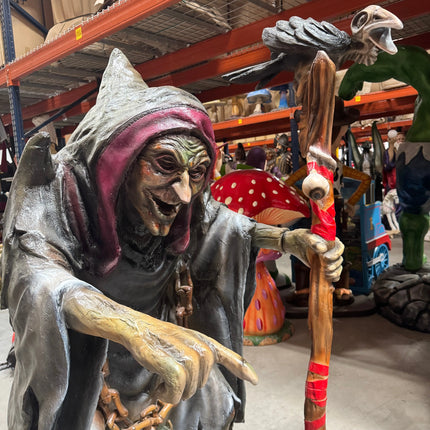 Wicked Witch with Crow Life Size Statue LM Treasures - T