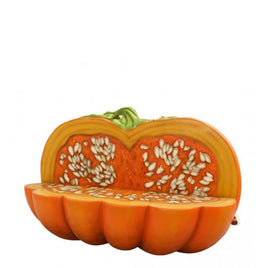 Pumpkin Bench Life Size Statue - LM Treasures 