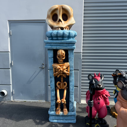 Skeleton Pillar Life Size Statue