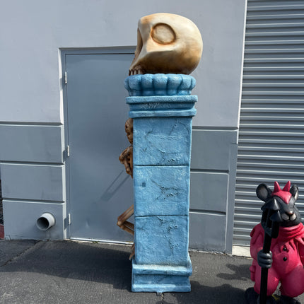 Skeleton Pillar Life Size Statue