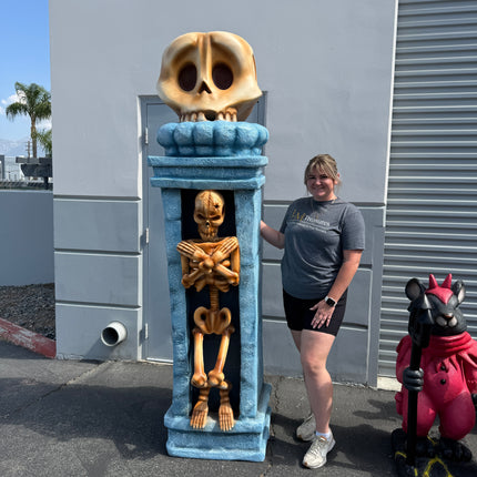 Skeleton Pillar Life Size Statue