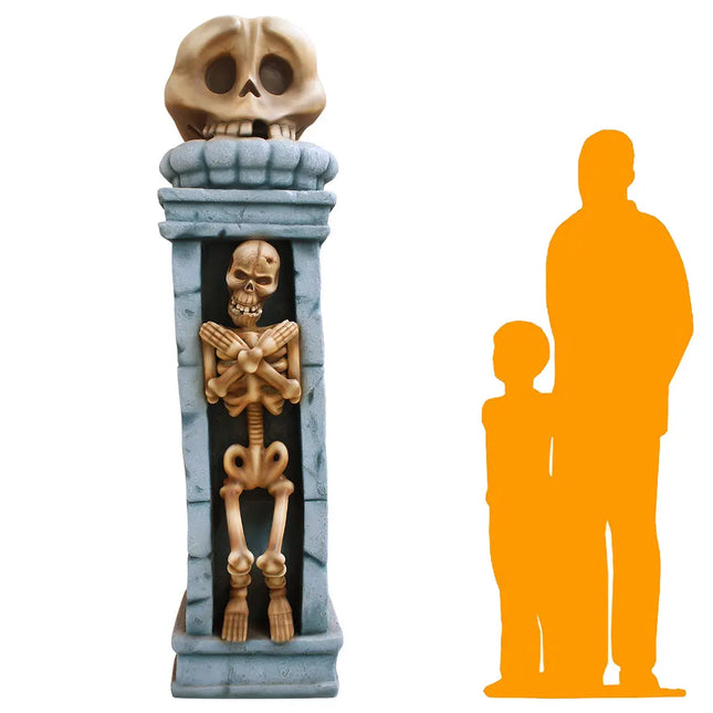 Skeleton Pillar Life Size Statue LM Treasures - T