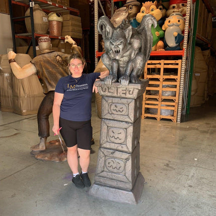 Gargoyle Pillar Life Size Statue - LM Treasures 