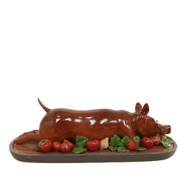 Pig Roasted Statue On Platter - LM Treasures 