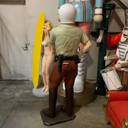 Policeman Highway Patrol Life Size Statue - LM Treasures 