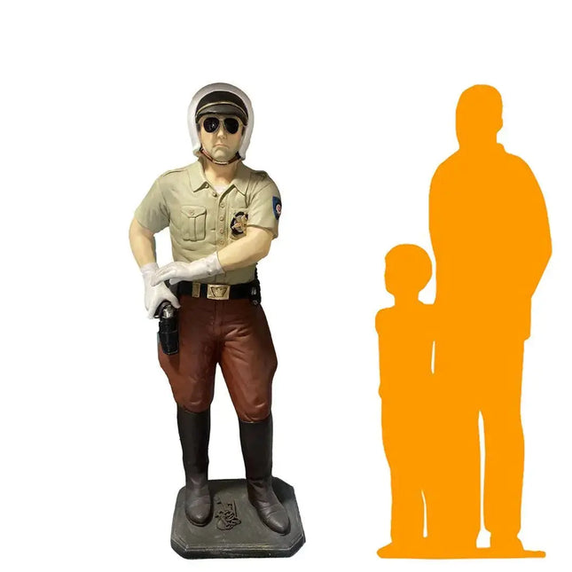 Policeman Highway Patrol Life Size Statue LM Treasures - A