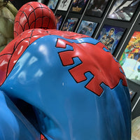 Spider Man on Light Post Life Size Statue w/ Working Light - LM Treasures 