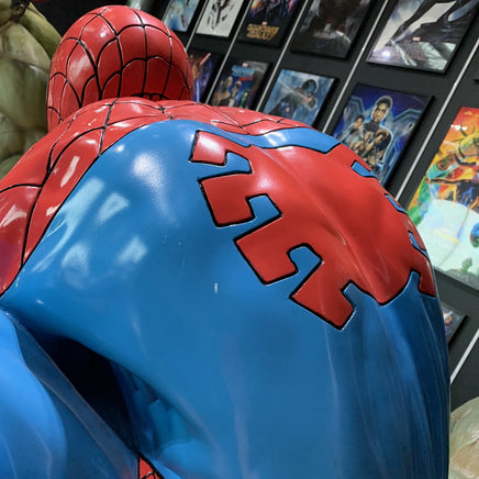 Spider Man on Light Post Life Size Statue w/ Working Light - LM Treasures 