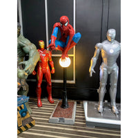 Spider Man on Light Post Life Size Statue w/ Working Light - LM Treasures 