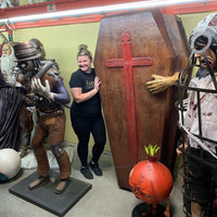 Coffin With Hand Life Size Statue - LM Treasures 