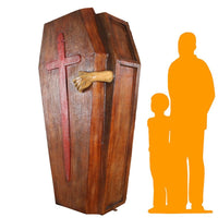 Coffin With Hand Life Size Statue - LM Treasures 