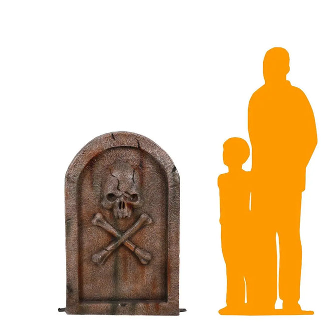 Gravestone With Skull Tombstone Statue LM Treasures - T