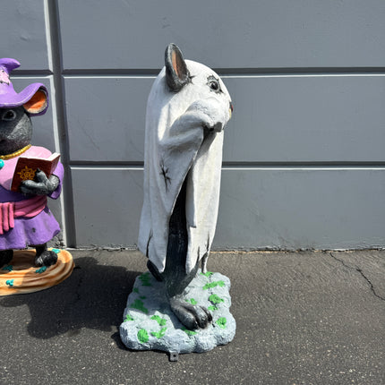 Ghost Mouse Halloween Statue