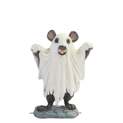 Ghost Mouse Halloween Statue