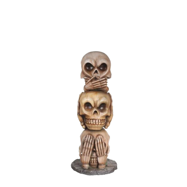 No Speak, Hear, See Skull Tower Over Sized Statue