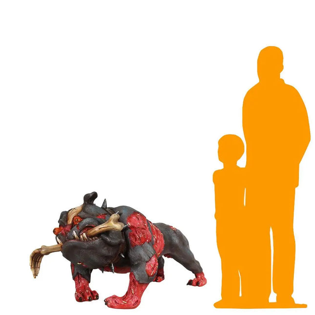 Undead Graveyard Dog Life Size Statue LM Treasures - T