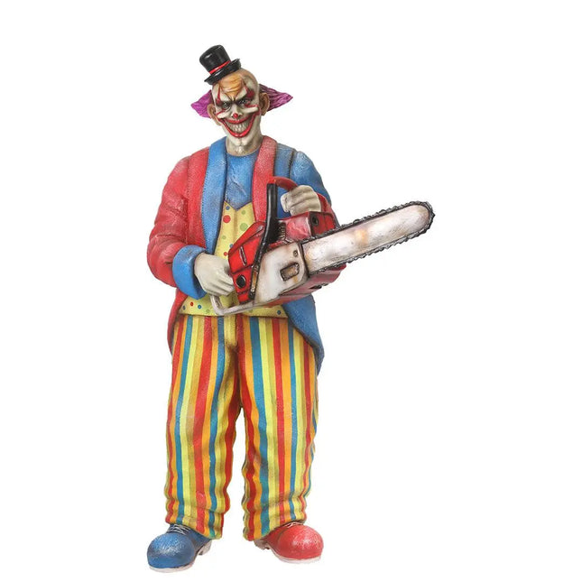 Scary Clown With Chainsaw Life Size Statue LM Treasures - T