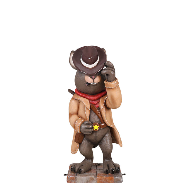 Cowboy Detective Mouse Halloween Statue