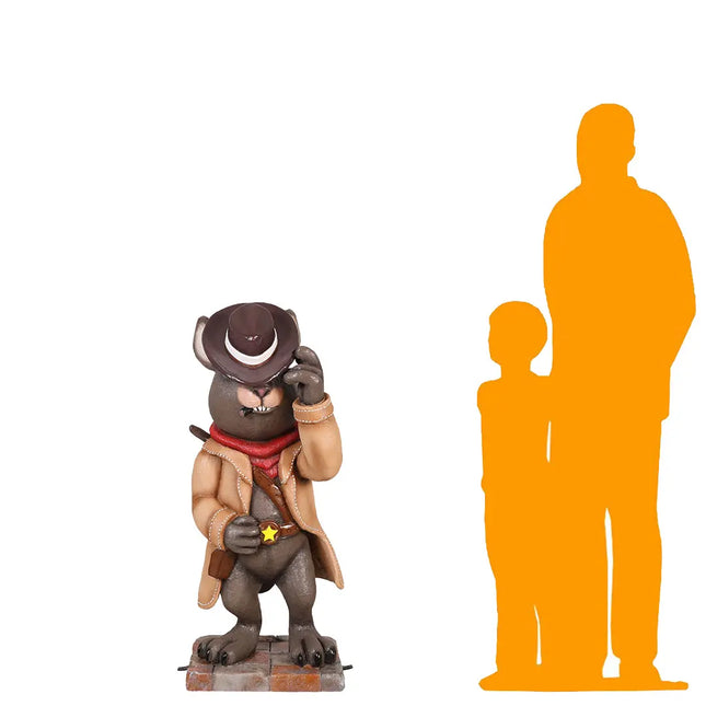 Cowboy Detective Mouse Halloween Statue LM Treasures - T