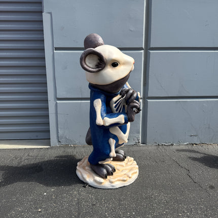 Skeleton Mouse Halloween Statue