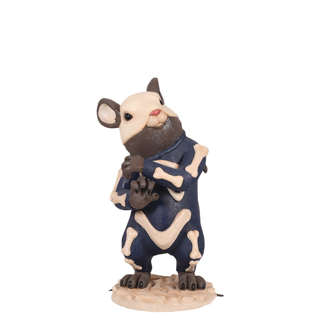 Skeleton Mouse Halloween Statue