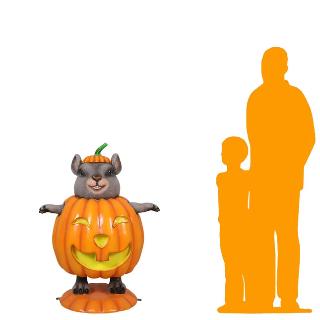 Pumpkin Mouse Halloween Statue LM Treasures - T