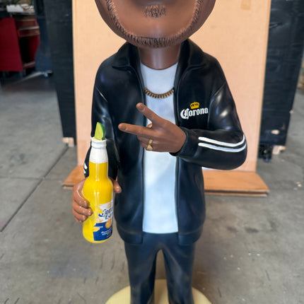 Snoop Dogg In Black Sweatsuit Corona Bobblehead Statue