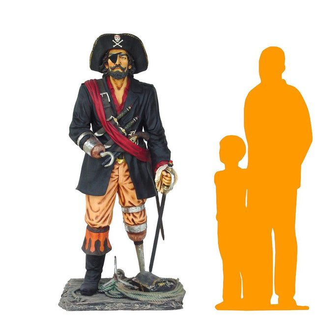 Pirate Captain Hook Life Size Statue - LM Treasures 