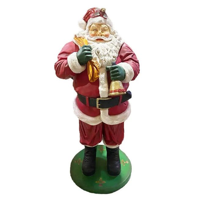 Santa Claus With Bag Christmas Life Size Statue LM Treasures - A