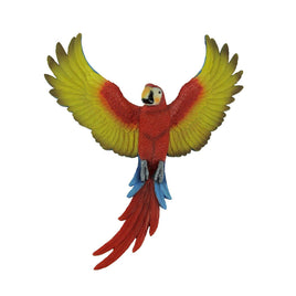 Flying Macaw Parrot Wall Decor Statue - LM Treasures 