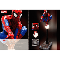 Spider Man on Light Post Life Size Statue w/ Working Light - LM Treasures 