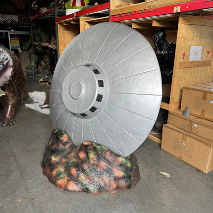 Crashed Alien Space Ship UFO 6ft Statue LM Treasures - A