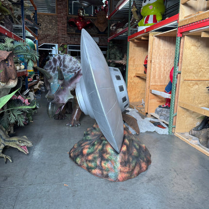 Crashed Alien Space Ship UFO 6ft Statue LM Treasures - A
