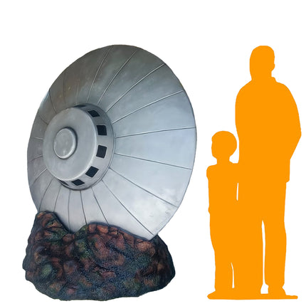 Crashed Alien Space Ship UFO 6ft Statue