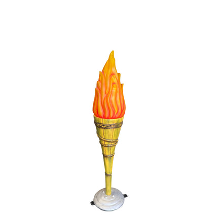 Small Fire Tiki Torch With LED 4ft Statue LM Treasures - A