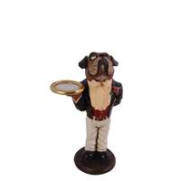 Small Bulldog Boxer Butler Statue - LM Treasures 