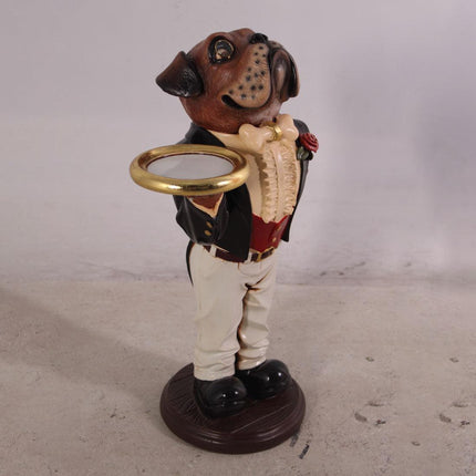 Small Bulldog Boxer Butler Statue