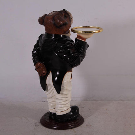 Large Bulldog Boxer Butler Statue
