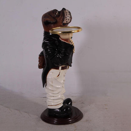 Large Bulldog Boxer Butler Statue