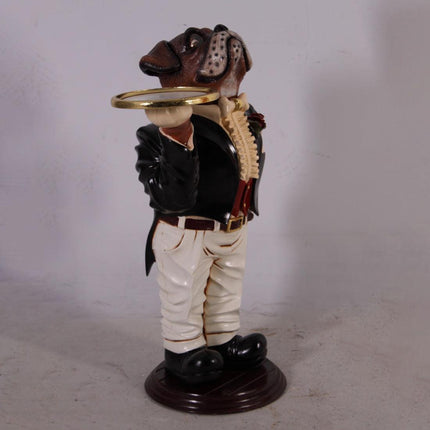 Large Bulldog Boxer Butler Statue
