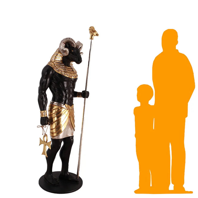 Egyptian Khnum Life Size Statue LM Treasures - H