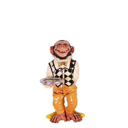 Small Monkey Butler Life Size Statue - LM Treasures 