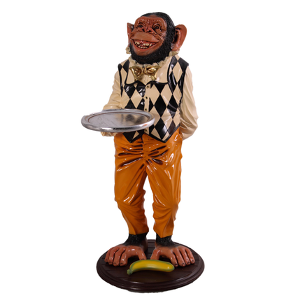 Large Monkey Butler Life Size Statue - LM Treasures 