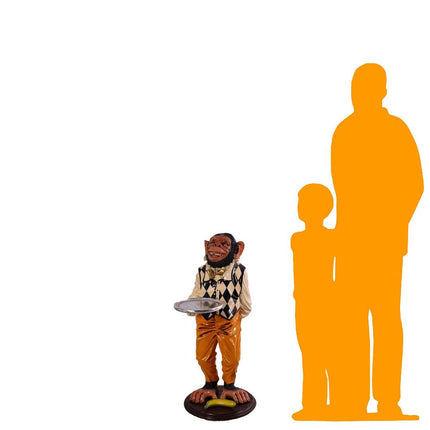 Large Monkey Butler Life Size Statue