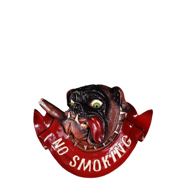 No Smoking Bulldog Sign Wall Decor Statue LM Treasures - H