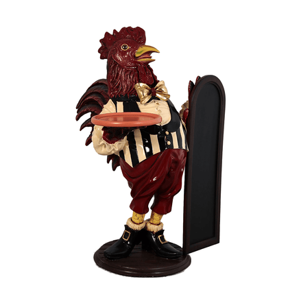 Large Rooster Butler Statue - LM Treasures 