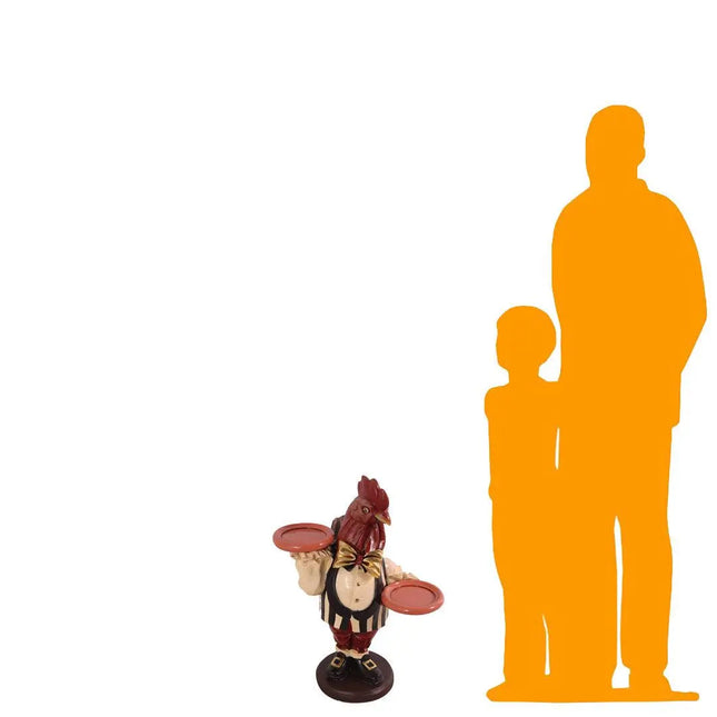 Small Rooster Butler Statue LM Treasures - H