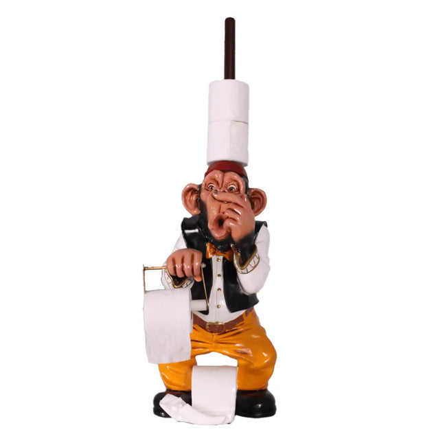 Monkey Toilet Paper Holder Life Size Statue LM Treasures - H