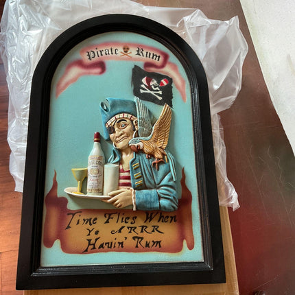 Pirate Wall Decor Rum Sign Statue