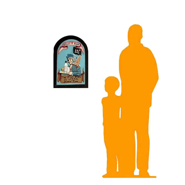 Pirate Wall Decor Rum Sign Statue LM Treasures - GP